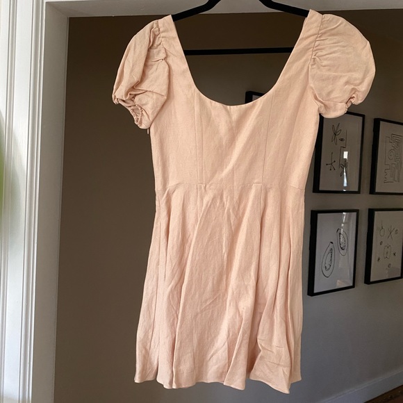 LPA Linen Mini Peasant Dress sz S - Picture 7 of 9